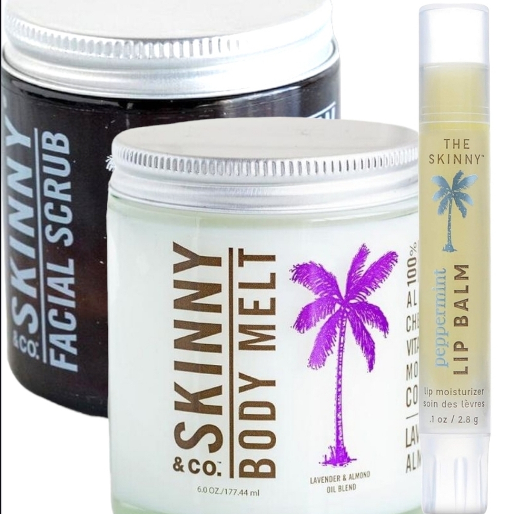 SKINNY & Co. Coconut Facial Scrub & Lavender & Almond body melt-*FREE Solar toy